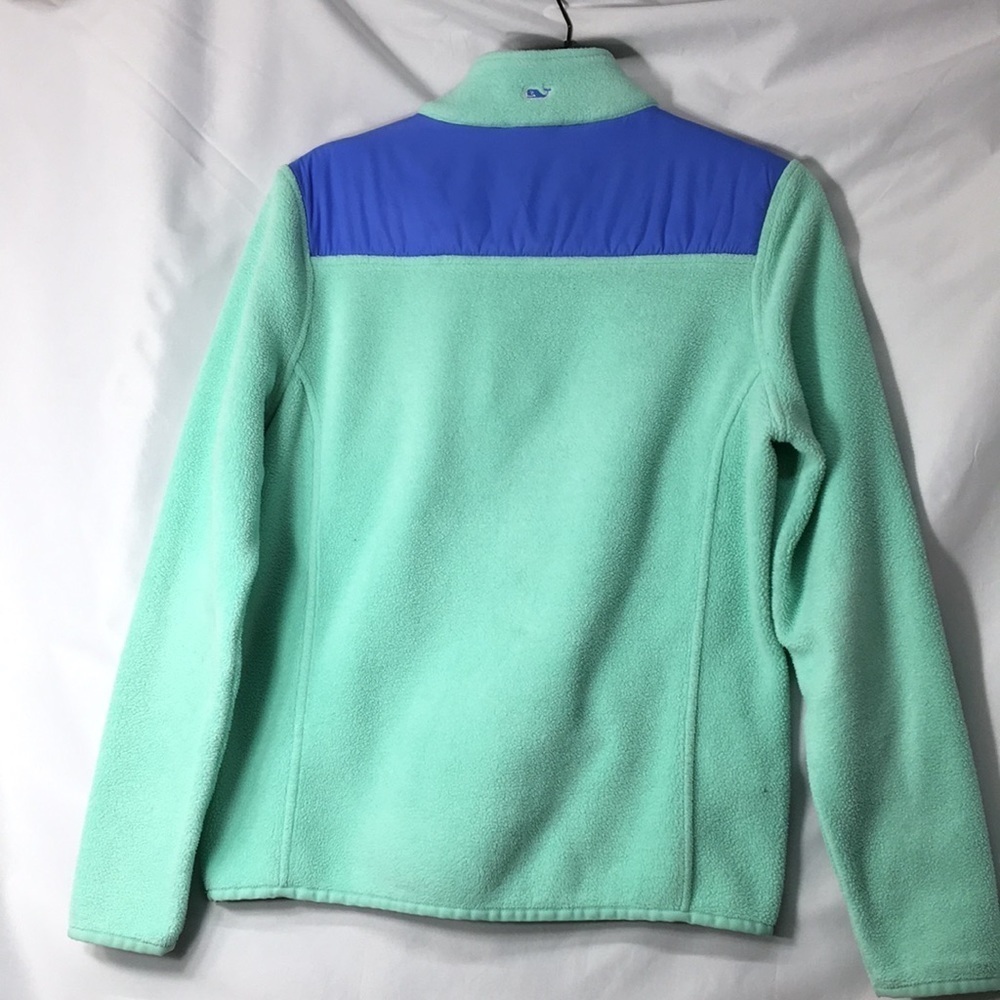 Vineyard Vines Women’s Mint and Blue Half-Zip Fleece Sweatshirt Size XS Like-NEW - Picture 4 of 4